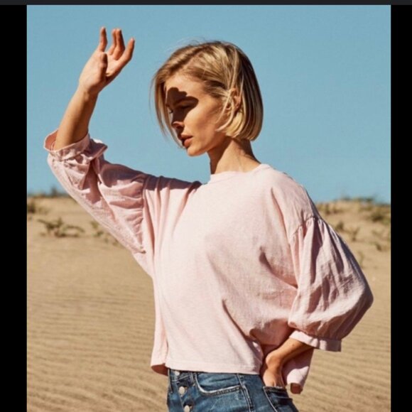 Sundry Bubble Sleeve Top Light Pink Size 1/Small - Picture 1 of 7